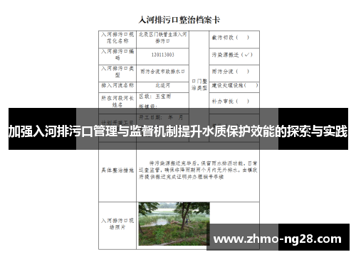 加强入河排污口管理与监督机制提升水质保护效能的探索与实践