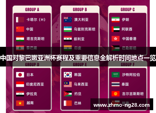 中国对黎巴嫩亚洲杯赛程及重要信息全解析时间地点一览